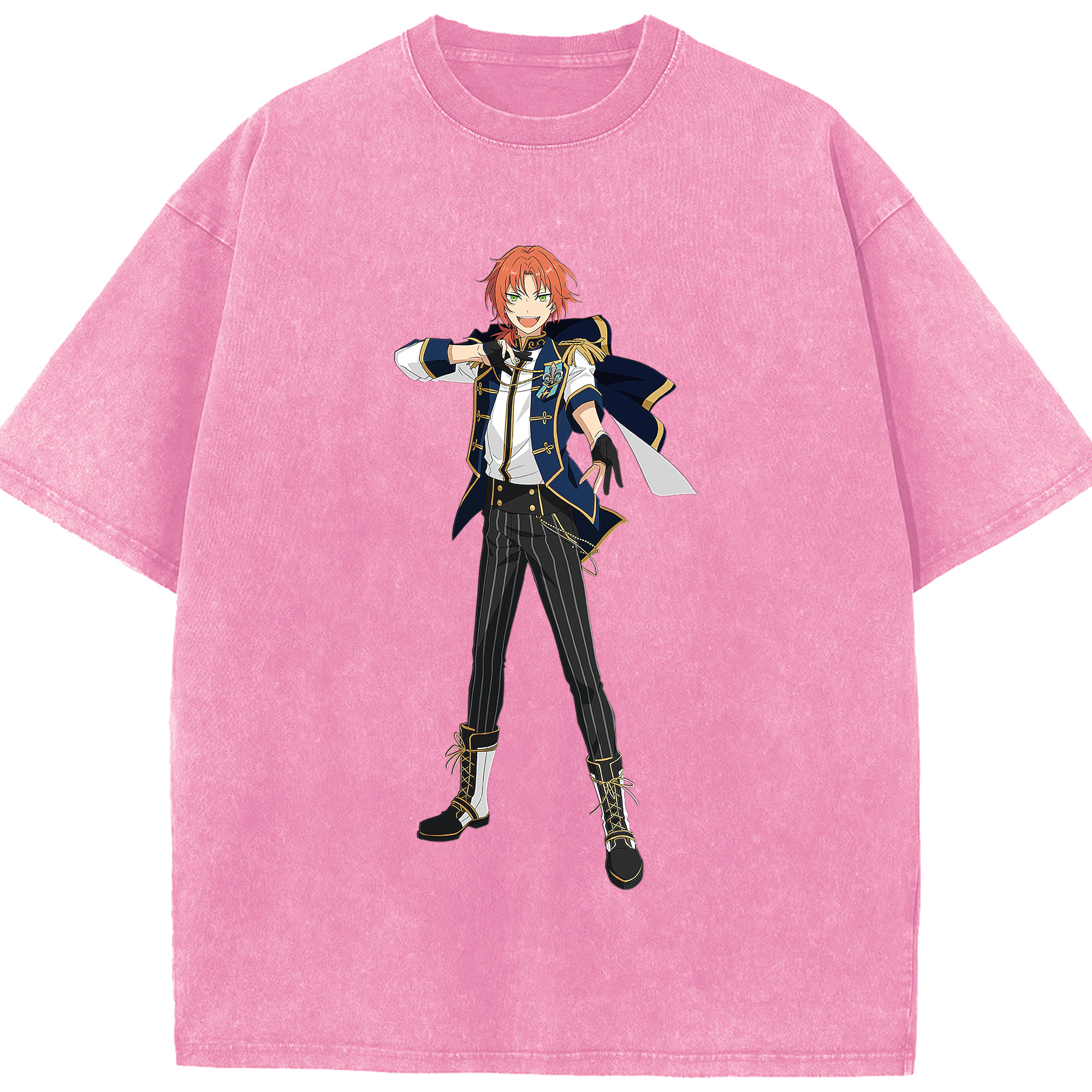 （画像用） あんさんぶるスターズ! Ensemble Stars 綿100% ヴィンテージ風 半袖Tシャツ（フロントプリント）